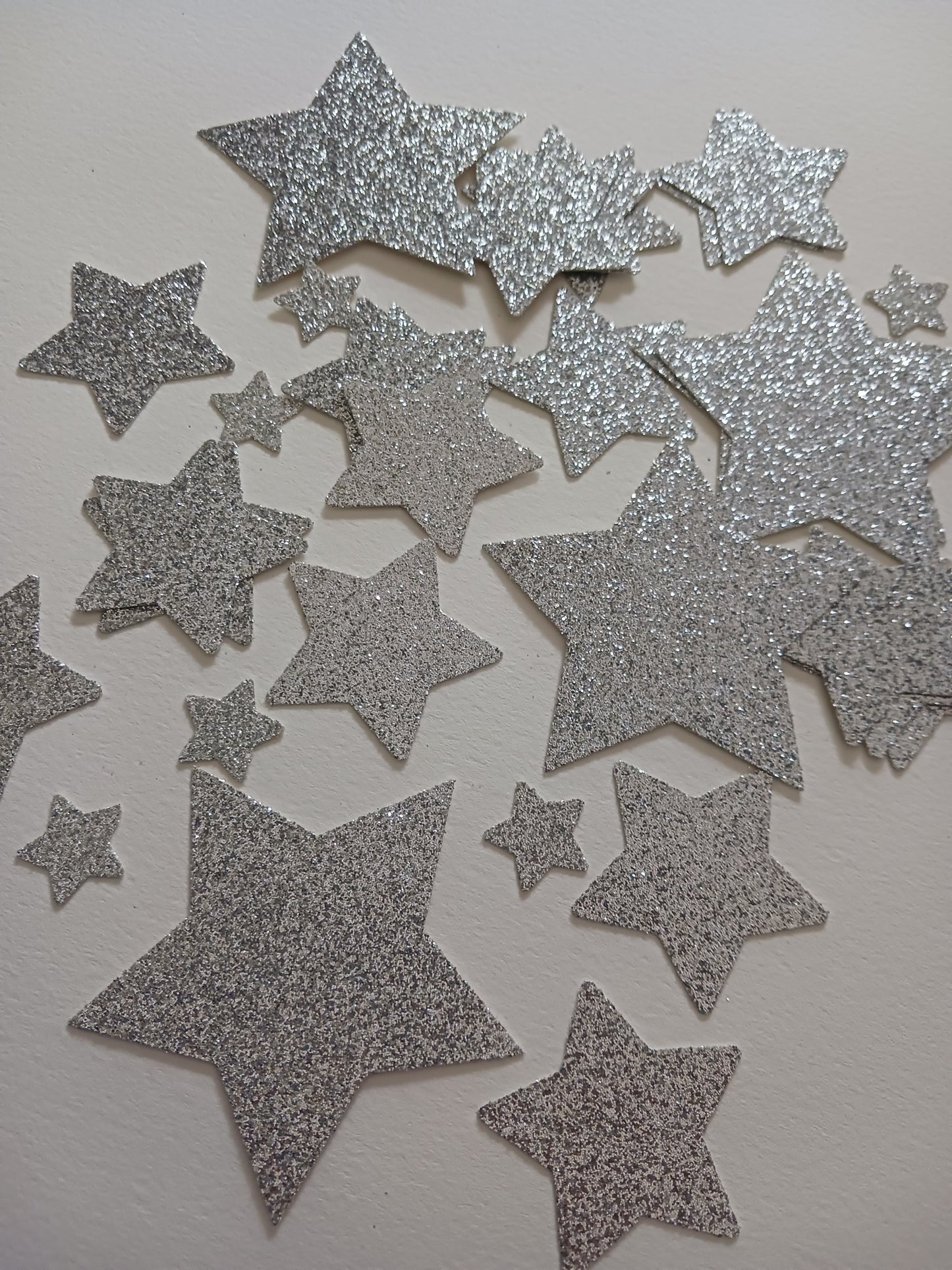 Silver Glitter Stars | Confetti