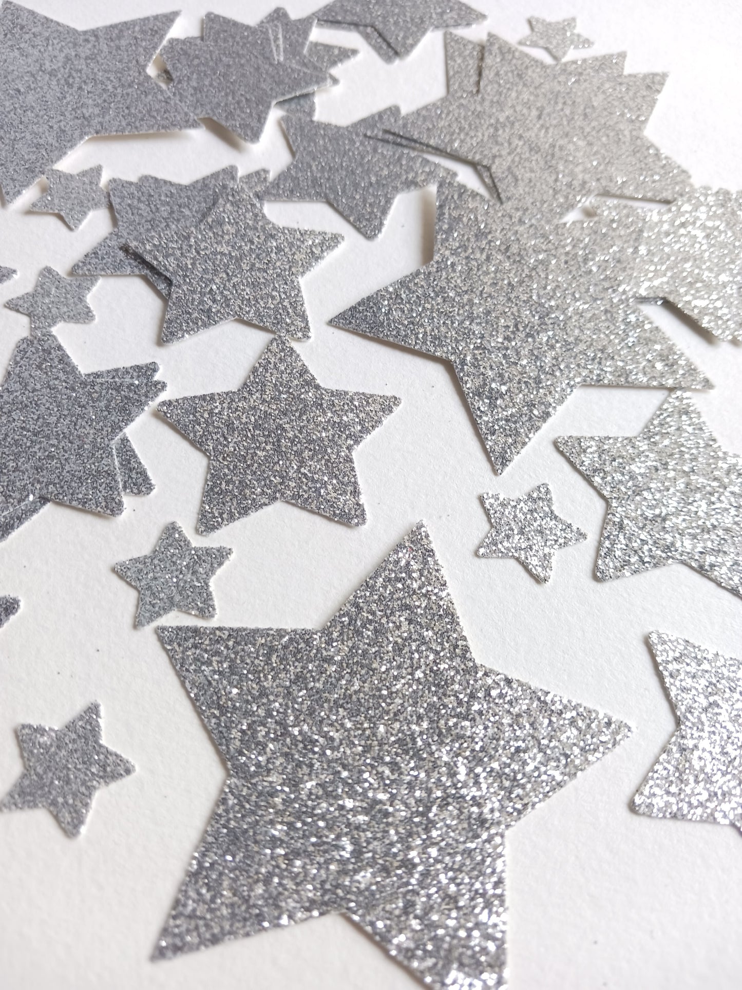 Silver Glitter Stars | Confetti