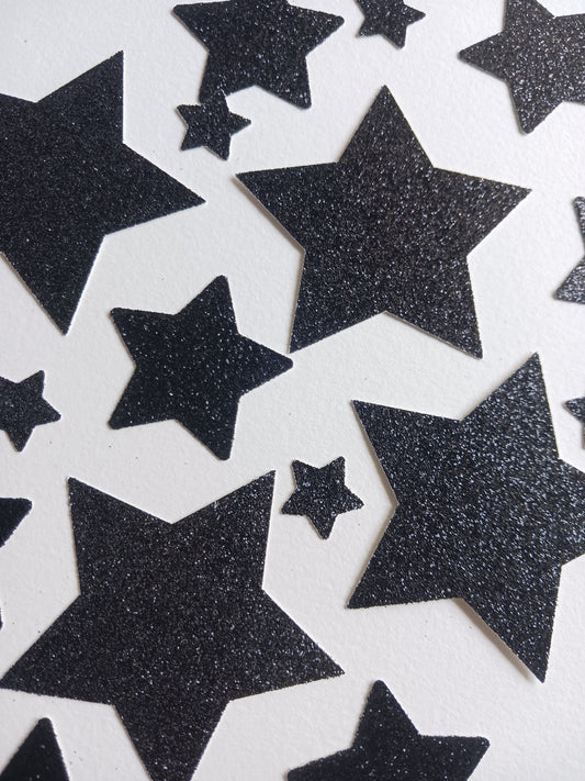 Black glitter stars | Confetti