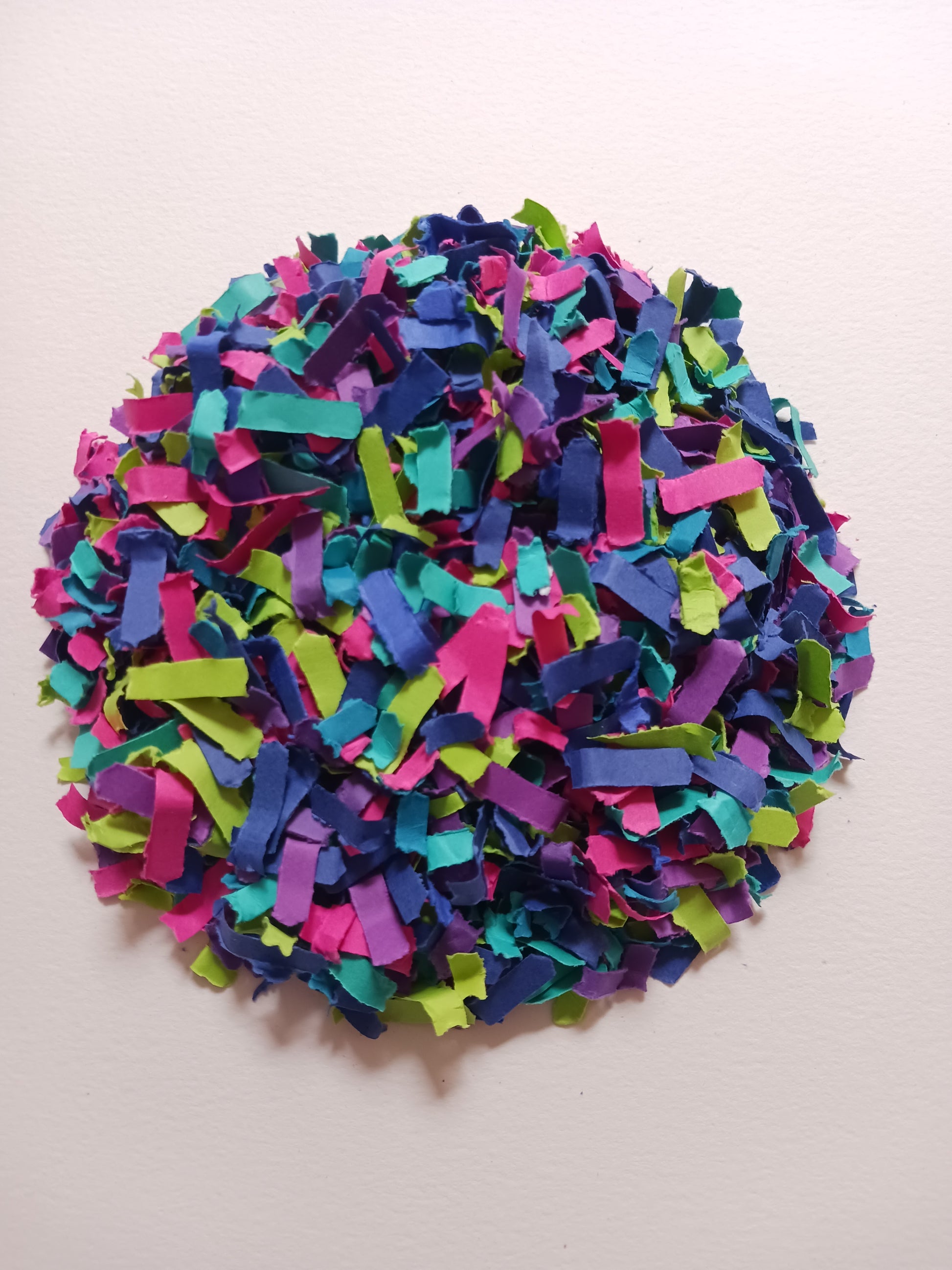 Colorful confetti ball on a white background