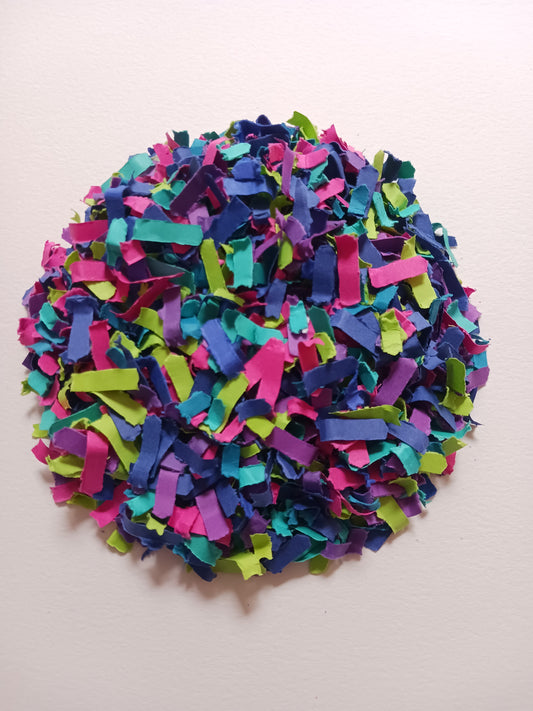 Colorful confetti ball on a white background