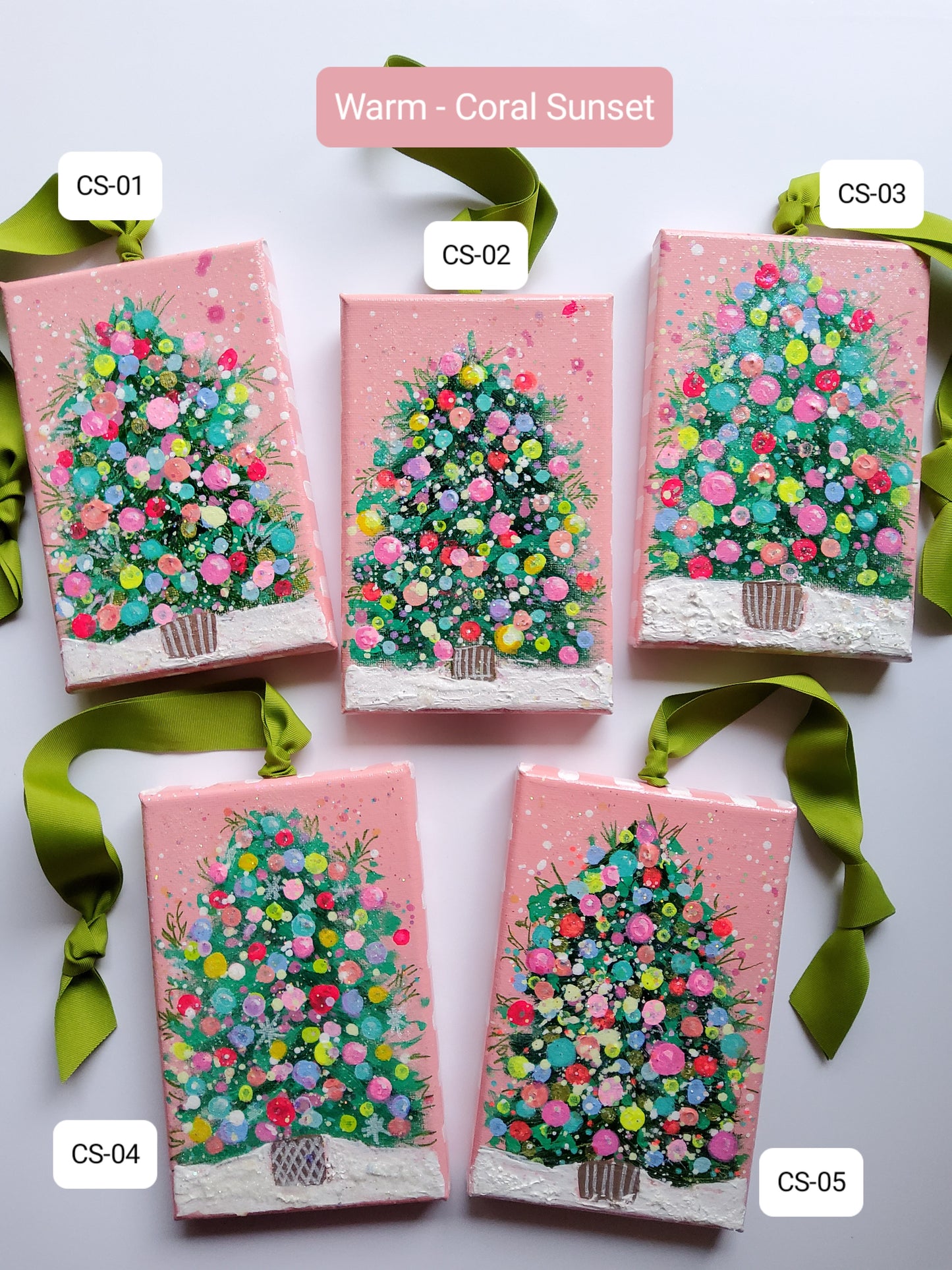 Joyful Glow | Warm-Toned Hand-Painted Ornaments