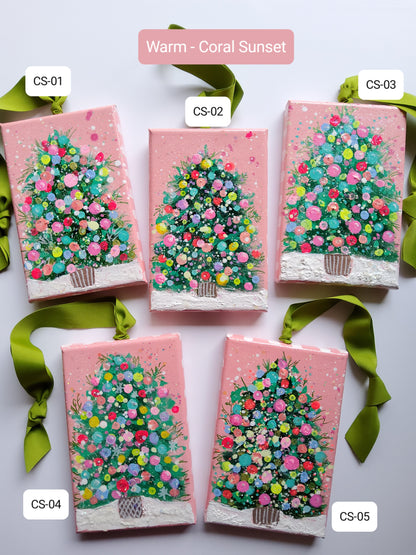 Joyful Glow | Warm-Toned Hand-Painted Ornaments