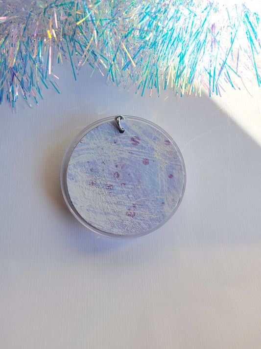 Hand-Painted Holiday Gift Tags | Abstract Art Tags (Set of 10) | Frosty Lavender