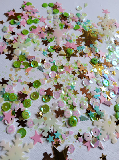Razzle Dazzle Confetti | Sugar Cookie Holiday Mix | Gingerbread, Stars & Snowflakes