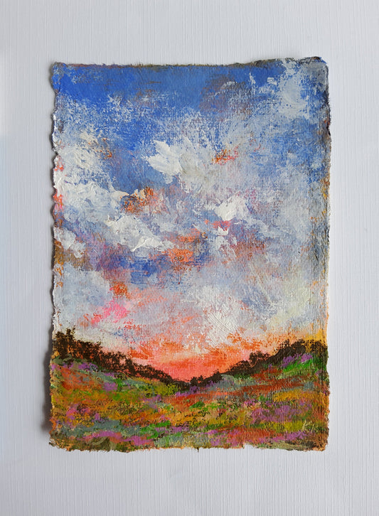 Abstract textured artwork with multicolors on a light gray background