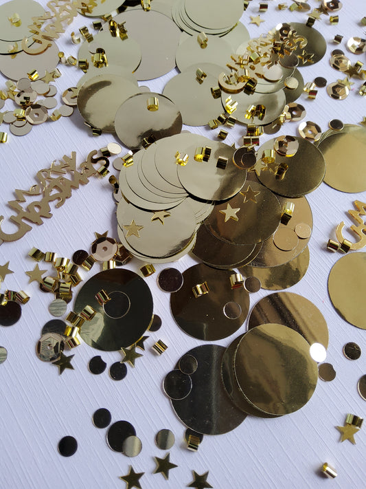 Razzle Dazzle Confetti | Golden Christmas Mix | Gold
