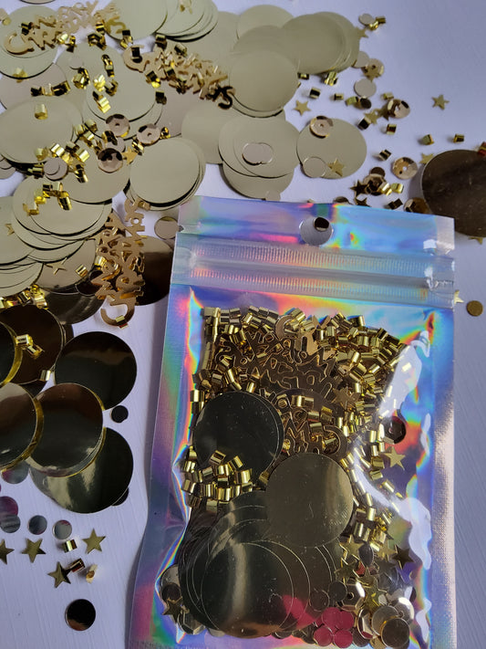 Razzle Dazzle Confetti | Golden Christmas Mix | Gold